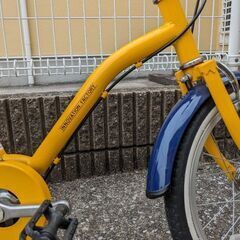 16インチ自転車　練習用の支え棒付きの画像