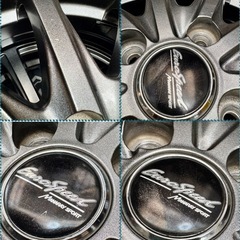 「商談中」㉙165/55R15新品タイヤ4本と中古美品ホイールとナット付きの画像