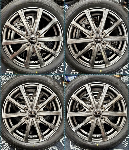「商談中」㉙165/55R15新品タイヤ4本と中古美品ホイールとナット付き