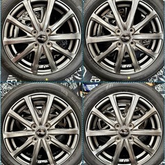 「商談中」㉙165/55R15新品タイヤ4本と中古美品ホイールとナット付きの画像