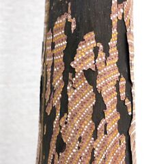 ≪ZS318ジ≫ディジュリドゥ 長さ約150cm アボリジニ オーストラリア 民族楽器/木製/金管楽器 雑貨 オブジェ 工芸品 割れ有/現状品の画像