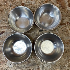 s7153) ステンレス ボウル まとめて4個 調理用品 キッチン用品 業務用 厨房用小物 飲食店 店舗用 中古品 の画像