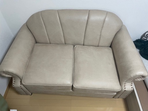 【美品】2人用　北欧フロアソファ