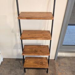 アンティーク・天然木のラダーラック