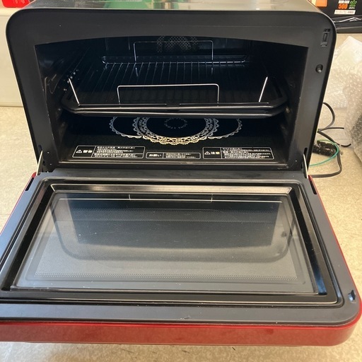 K2504-215 配送不可 TOSHIBA 電子レンジ ER-MD300（R）2015年式 動作確認済　キズ汚れ有り