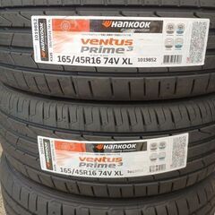 作業可能 2024年 新品 165/45R16 Hankook夏タイヤ4本の画像