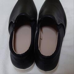 新品未使用　黒の靴　Lサイズの画像