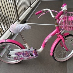 【引越し直近の為値下げ中】子ども用自転車　ミニーマウス　１８インチ