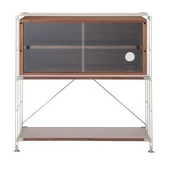 【無印良品】ガラス引き戸
スチールユニットシェルフ