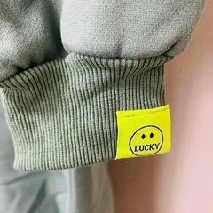 【未使用】レディース パーカー ワンピース ロング 無地  グリーン ADKASSの画像