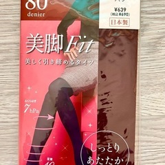 ストッキング 2点セット ベージュ、ボルドー（ワイン） L-LLサイズの画像