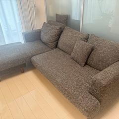 超美品】半年利用のみ！LOWYA ファブリックソファ