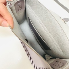 ショルダーバッグ　くすみグレー/くすみパープルの画像