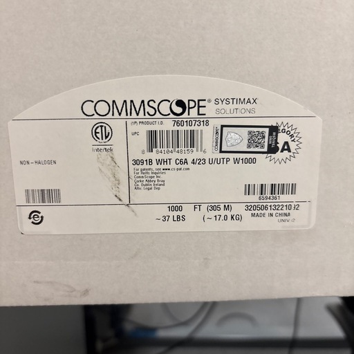 Commscope CAT6A LAN Cable 300m 白