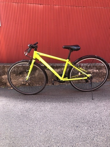 【京都】京の楽チャリ　TB1 ブリヂストン　27インチ　ライムカラー　クロスバイク