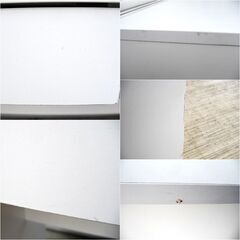 白家具　デスク　100-DESKH010　幅120㎝　作業机　PCデスク　ワークデスク　パソコンデスク　引出し2杯付き　シンプルデザイン　の画像
