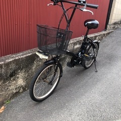 【京都】京の楽チャリ　電動アシスト自転車　パナソニック　シュガードロップ　黒　20インチの画像
