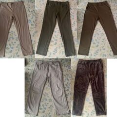 【お買得】 レギンス 長ズボン5着セット LL～3L 大きいサイズ 女性の画像