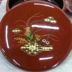 0410-056 塗りの菓子入れ　茶托セットの画像