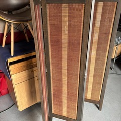 アジアン エスニック 和風 3連スクリーン パーテーション Used/キレイの画像