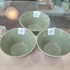 ★新品❗美濃焼  茶碗  ライスボール【3個セット】グリーン  北九州店舗店頭販売のみの画像