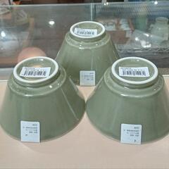 ★新品❗美濃焼  茶碗  ライスボール【3個セット】グリーン  北九州店舗店頭販売のみの画像