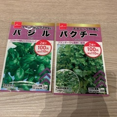 バジル、パクチーの種