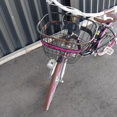 子供用自転車 22インチ 女の子 ピンク ブラック かわいいの画像