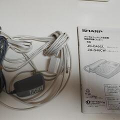 SHARP🌸デジタル コードレス電話 シルバー色、JDーG40CL.子機1台付き。中古品✨取扱説明書の画像