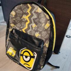 リュック　ミニオン柄　黒　中古の画像