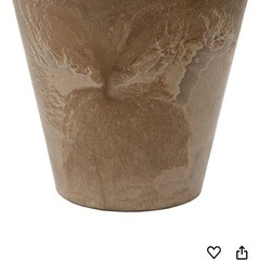 アートストーン植木鉢ポットベージュブラウンの画像