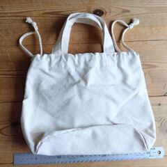 しば犬ぬいぐるみつき　ミニトートバッグ　巾着　お弁当入れ（5/28受け渡し完了）の画像