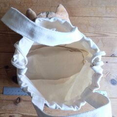 しば犬ぬいぐるみつき　ミニトートバッグ　巾着　お弁当入れ（5/28受け渡し完了）の画像