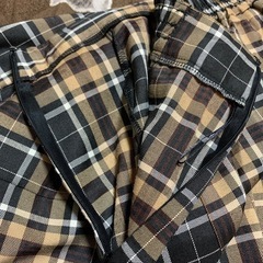 GU チェック柄　プリーツロングスカート　Mの画像