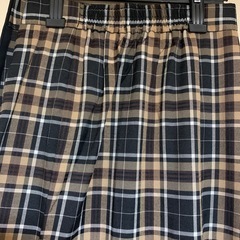 GU チェック柄　プリーツロングスカート　Mの画像