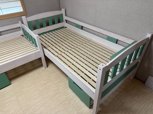 2段ベット 大人 子供用 収納付き