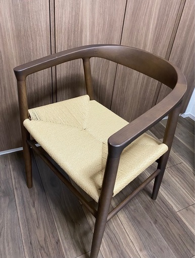無印良品　オーク材ペーパーコードアームチェア