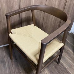 無印良品　オーク材ペーパーコードアームチェア
