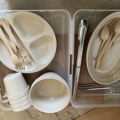 キャンプ用食器　4人用の画像