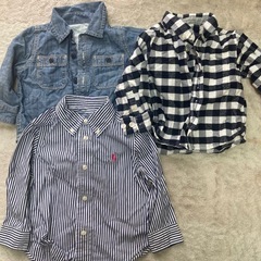 70cm〜80cmラルフローレン含むシャツ3点