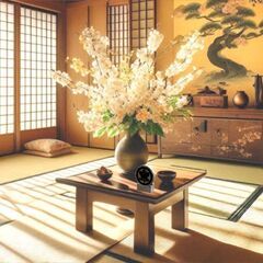 新品 庵治石の家紋インテリア - 「丸に橘」が彩る日本の美 -01の画像