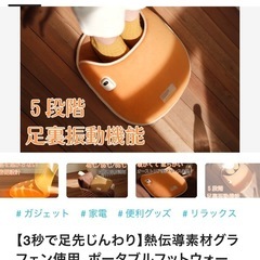 【未使用・美品・箱付き】3段階温度調節・TypeC・足温器