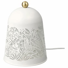 イケア　ソールスクール　LED　テーブルランプ　ホワイト　鳥　植物　おしゃれの画像