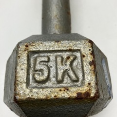 2504-252 六角ダンベル 5kg キズ 汚れ さびありの画像