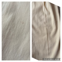 ツータックワイドパンツ S ライトイエロー スラックス レディース ストレッチ有の画像