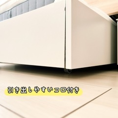 【16日処理】IKEAベッド・マットレス・ベッド下収納7点セットの画像