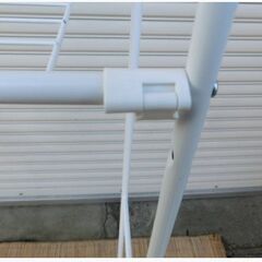 ニトリ　洗濯機ラック トーレブランカ　ホワイト 幅94×奥行40.5×高さ151cm　組立説明書付き　スチール棚　収納棚　ランドリー　NITORIの画像