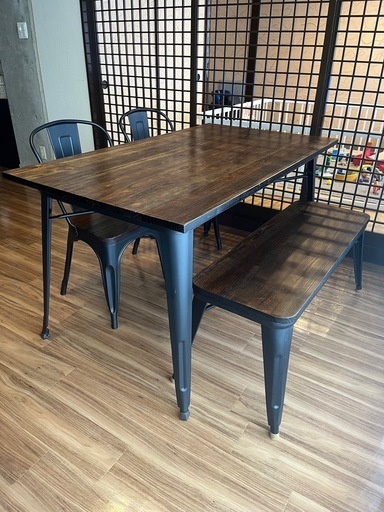 [ベンチチェア]ダイニングテーブルセット