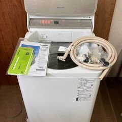 伊勢崎店【現状品】gi4-12 Panasonic パナソニック 2021年製 NA-FA80H9 全自動電気洗濯機 97ℓ ※通電確認済みの画像