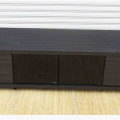 朝日木工加工　キャスター付きテレビ台　幅約120㎝ アッシュグレ...